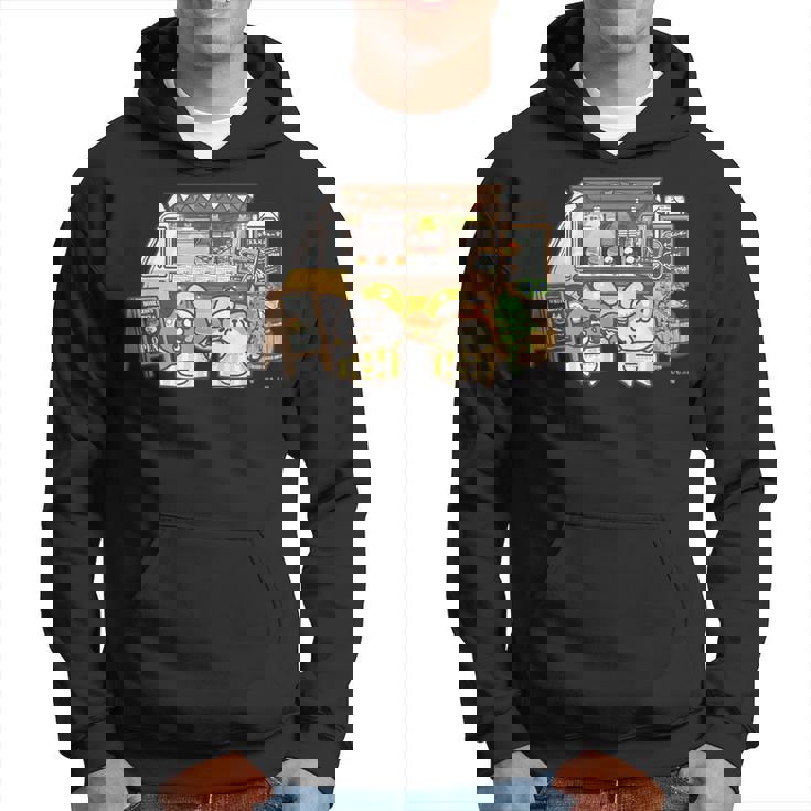 ボンレス犬とボンレス猫 キッチンカー ダークカラー パーカー