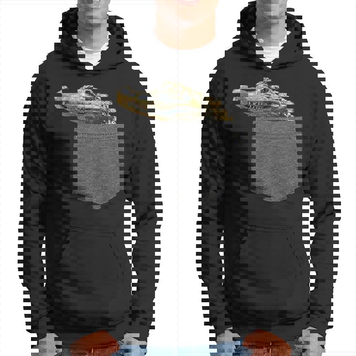 ポケットにワニ 愉快なアニマルデザイン パーカー