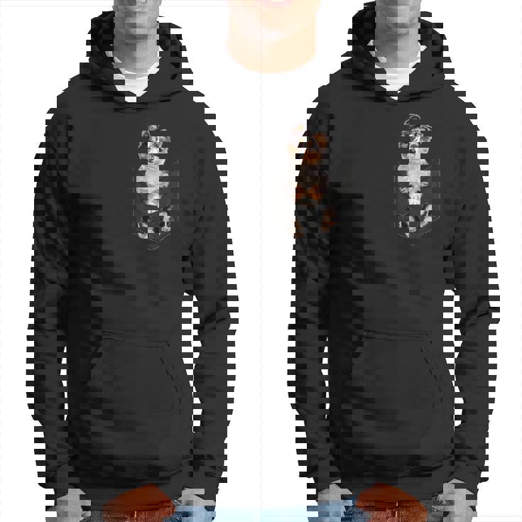 ポケットに入った面白いシェットランドシープドッグ シェルティー愛好家に パーカー