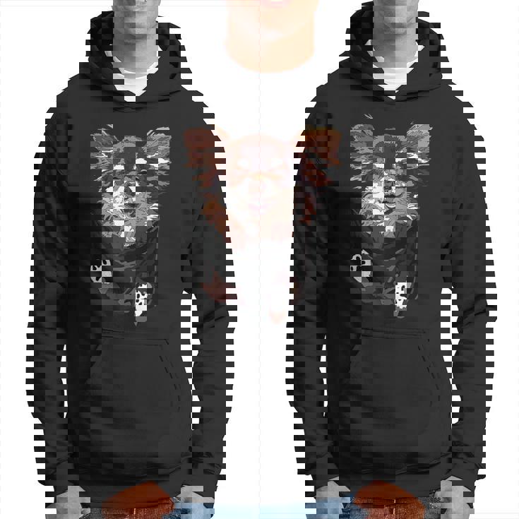 ポケットの中のチワワ 面白い チワワ 長髪 犬好き パーカー