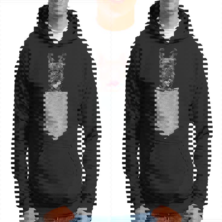 ポケットの中のフレンチブルドッグかわいいフレンチブルドッグオーナーギフト パーカー