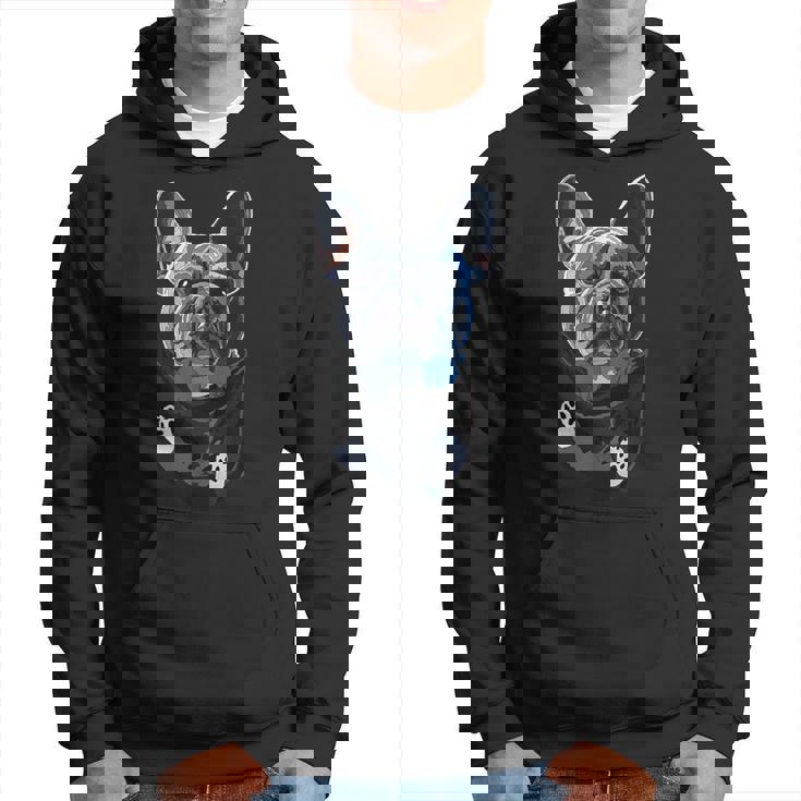 ポケットの中の面白いフレンチフレンチ犬好きフレンチブルドッグ パーカー