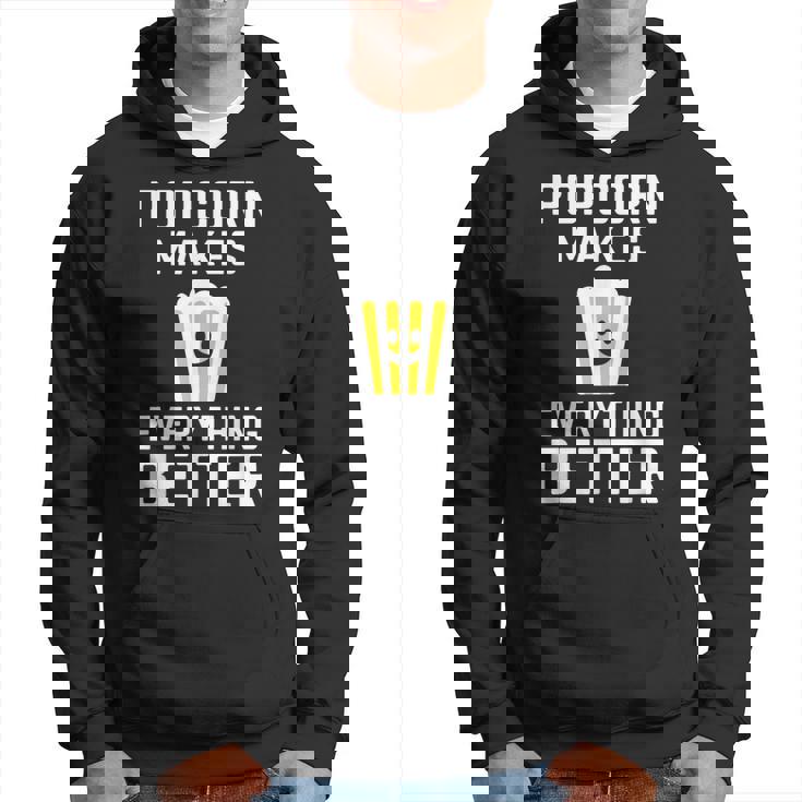 ポップコーンがすべてをより良くするコーンスナックポップコーン。 パーカー