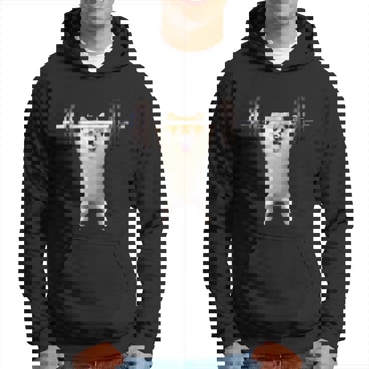 ポメラニアン イヌ 面白いtシャツ 犬 筋トレ 文字入り メンズ おもしろ 面白い 服 グッズ 文字tシャツ ネタ パーカー