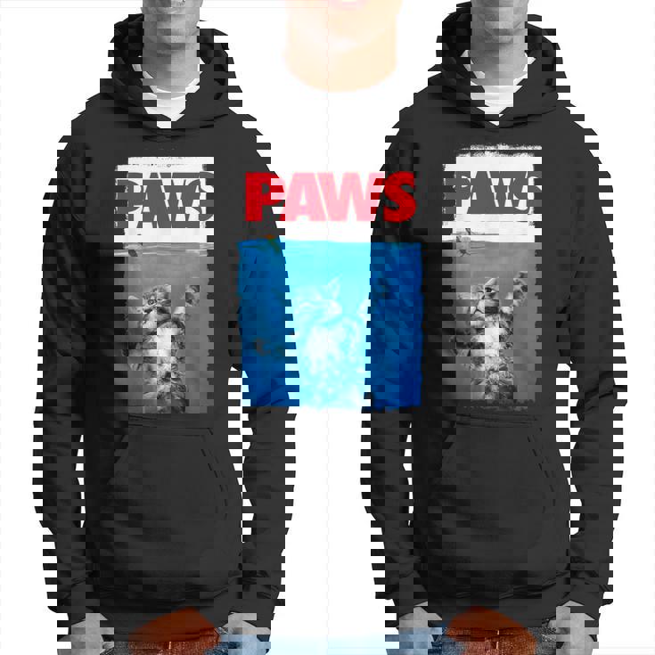 ポーズ（猫の足） かわいいパロディトップ パーカー