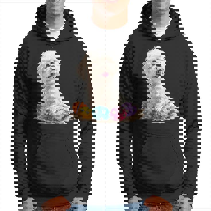 マルチーズ 犬 犬種 ハッピーイースター メンズ レディース キッズ パーカー