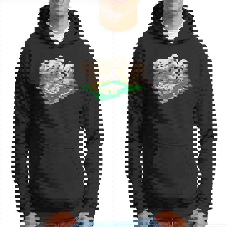 マルチーズ 犬 麻雀 面白いtシャツ 文字入り メンズ おもしろ 面白い 服 おもしろグッズ ネタ 雀士 パーカー