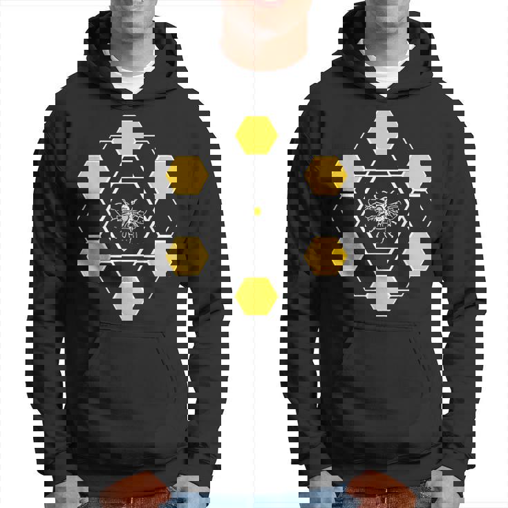 ミツバチユーモア六角形ナチュラルスタイル パーカー