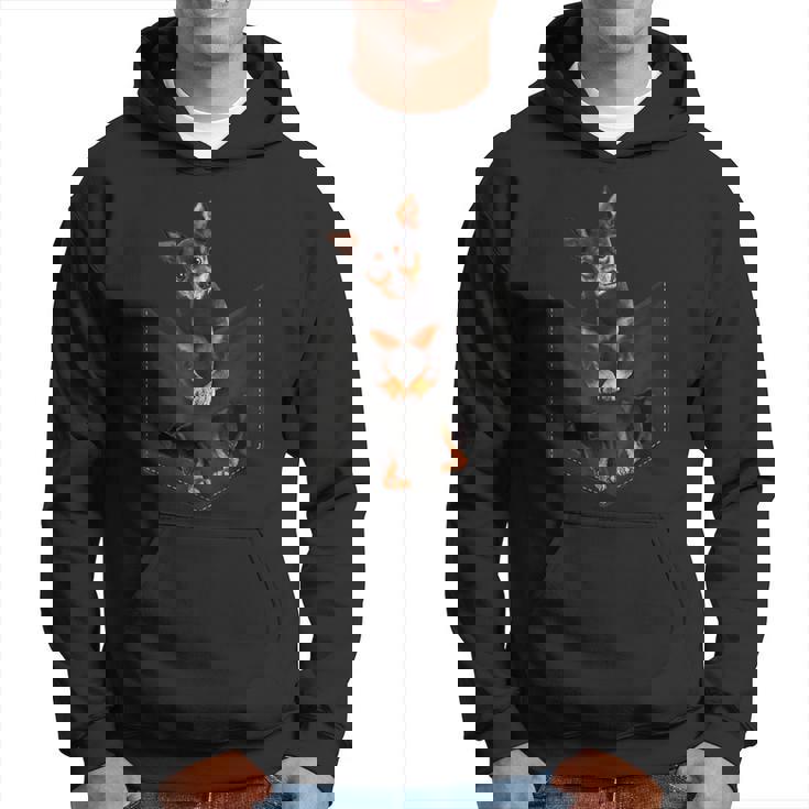 ミニピン愛好家のためのポケットに入った面白いミニチュアピンシャー。 パーカー