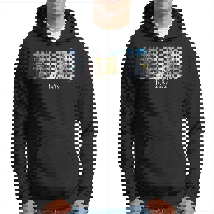 ミラノイタリア-ミラノイタリアファッションイタリアングラフィック パーカー