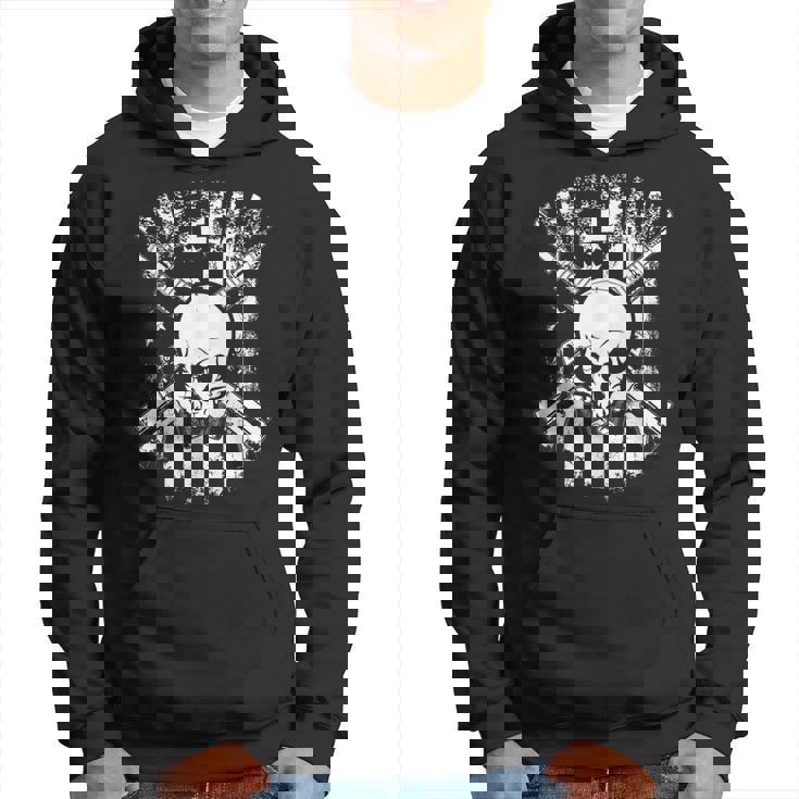 ミリタリー スカル シャツ メンズ パーカー