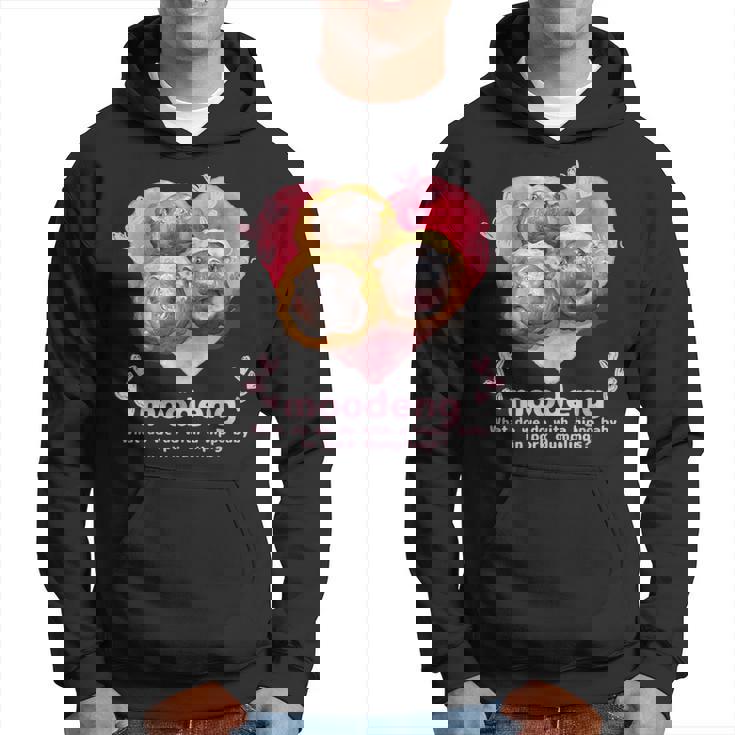 ムーデン君が 豚肉団子 になっちゃった！可愛いカバの赤ちゃん パーカー