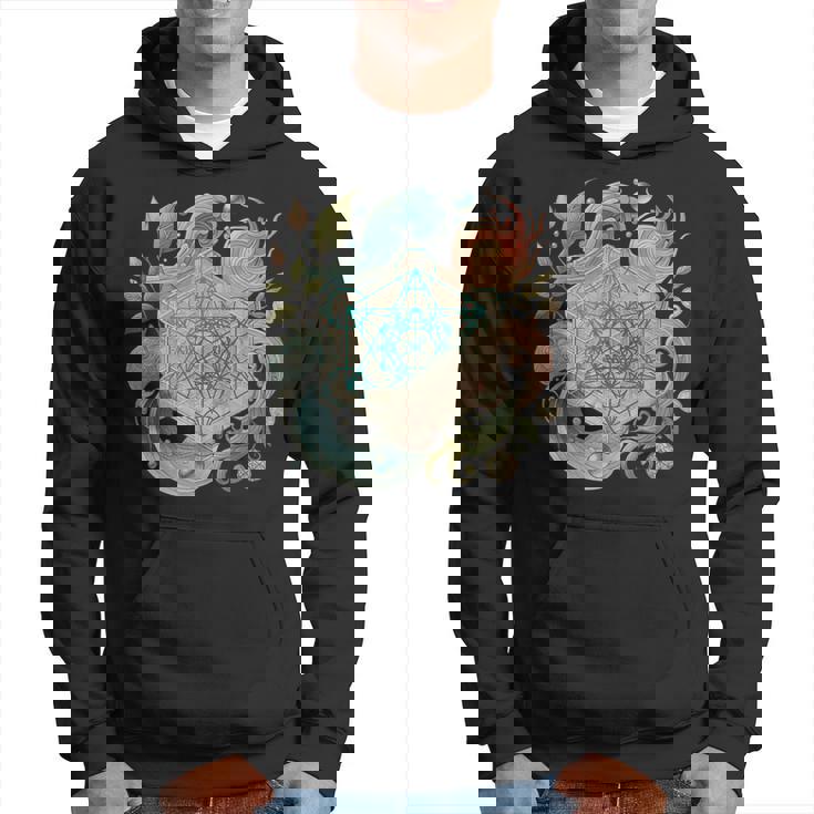 メタトロンキューブと自然の要素 火、土、水、風 パーカー