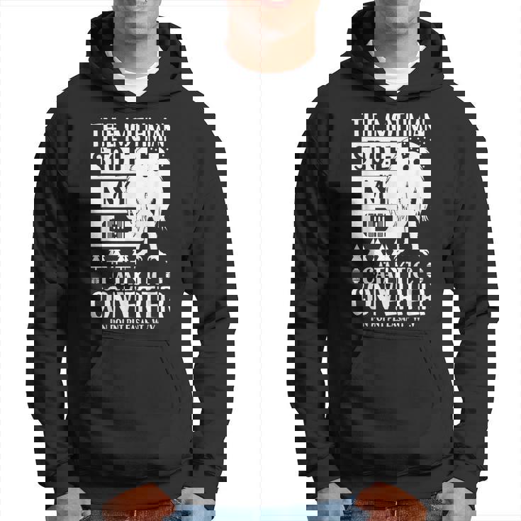 モスマンが私の触媒コンバーターを盗んだ Moth Man Cryptid パーカー