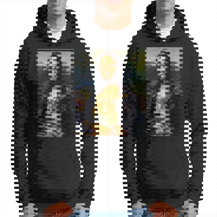 モナリサダヴィンチ プリントシャツ 柴犬とモナリサ パーカー