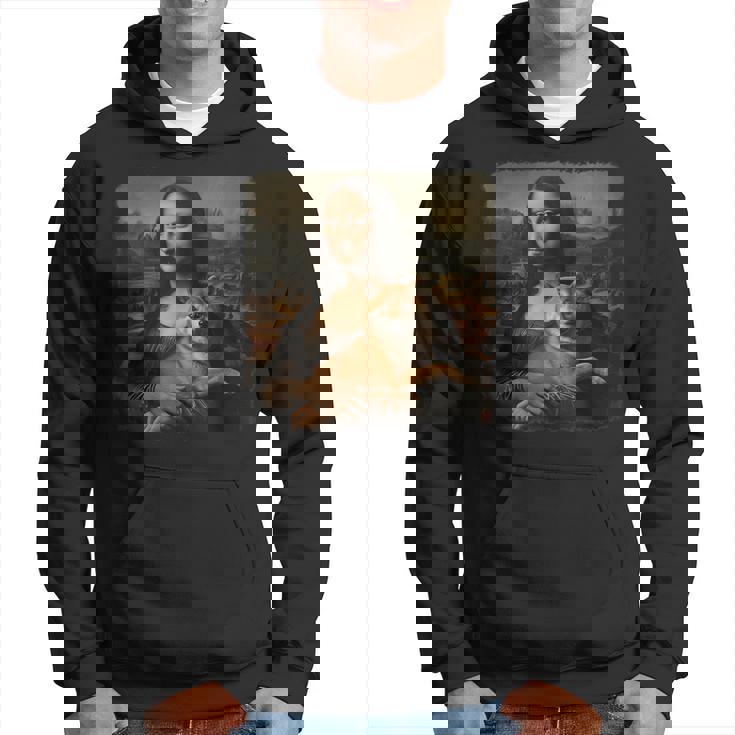 モナリザ 犬と一緒に 面白い 柴犬 アート 絵画 パーカー