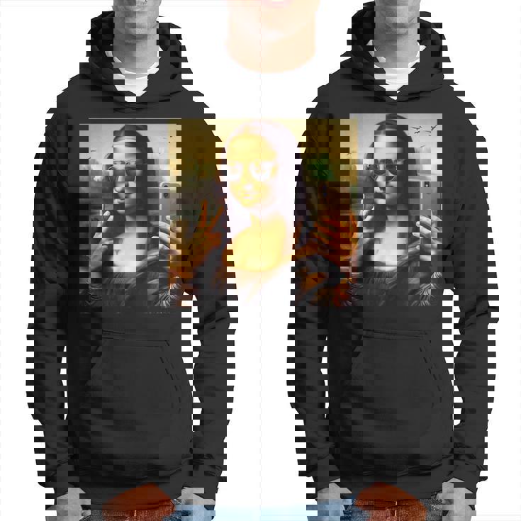 モナリザ・サングラスとセルフィー パーカー