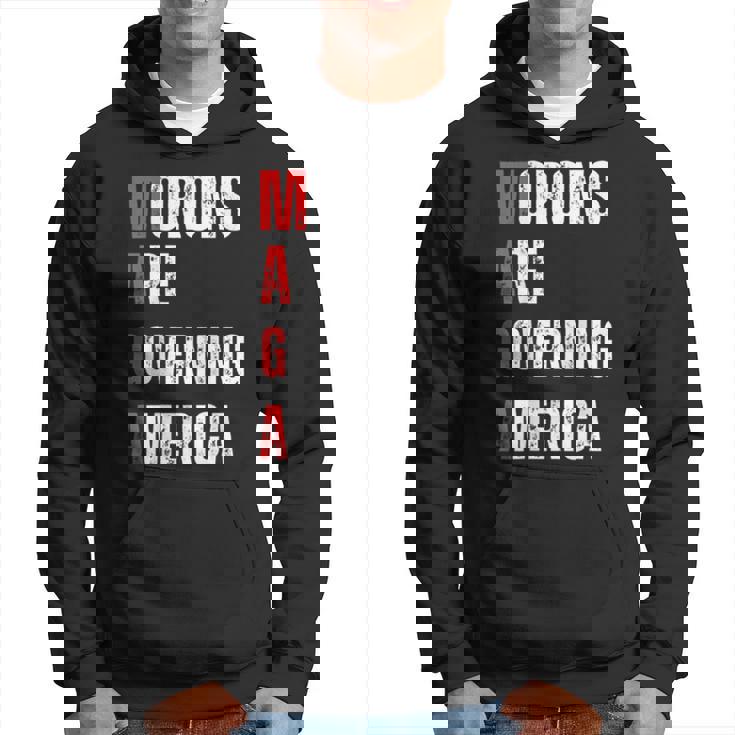 モロンはアメリカを支配している政治的ユーモアの自由のスピーチ パーカー