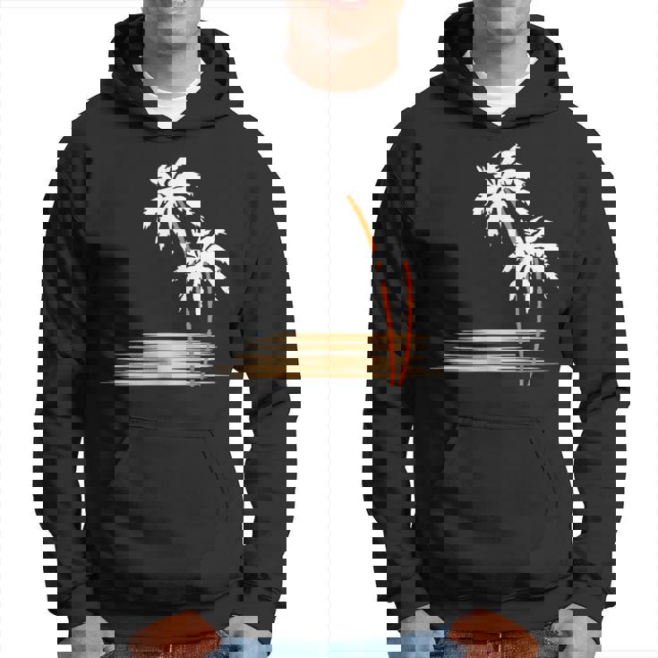 ヤシの木 夏 カラフル 胸 プリント ホリデー パーカー