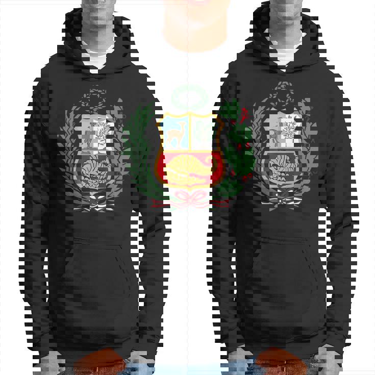 ユニセックス ペルーポロ ペルーストライプ レッド フットボール サッカー クレスト パーカー