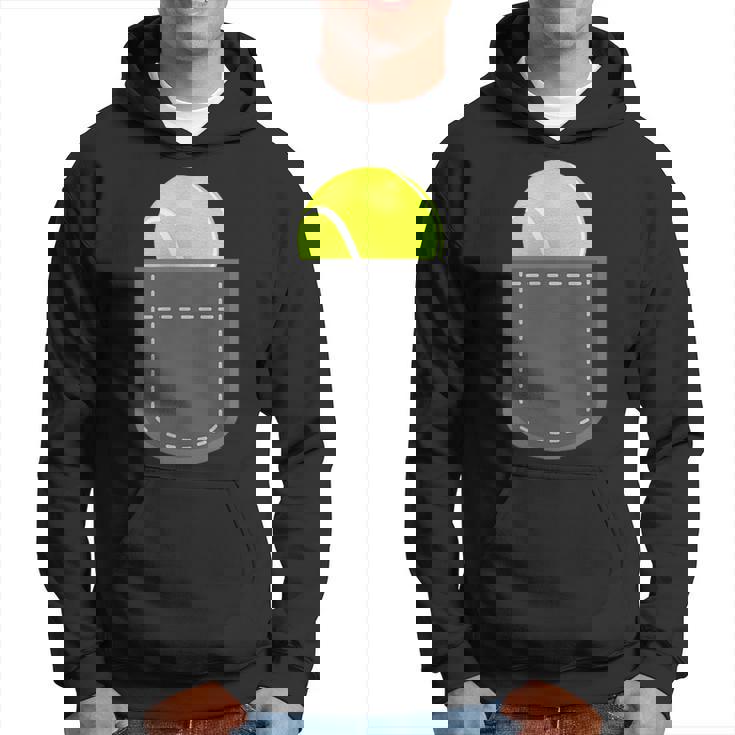 ユーモラスなテニスプレーヤーのための偽のポケットに入った面白いテニスボール パーカー