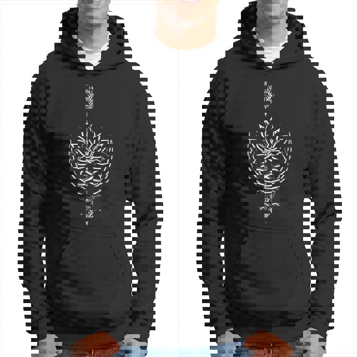 ヨガ用のアロームーンと無限のシンボルを持つロータス パーカー