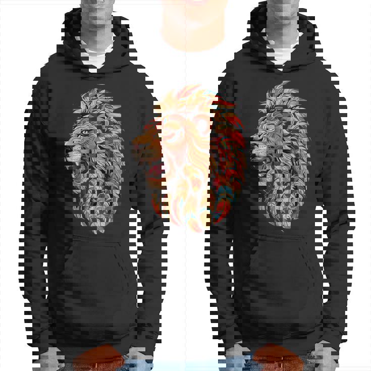 ライオン インディアン 部族 アート ネイティブアメリカン パーカー