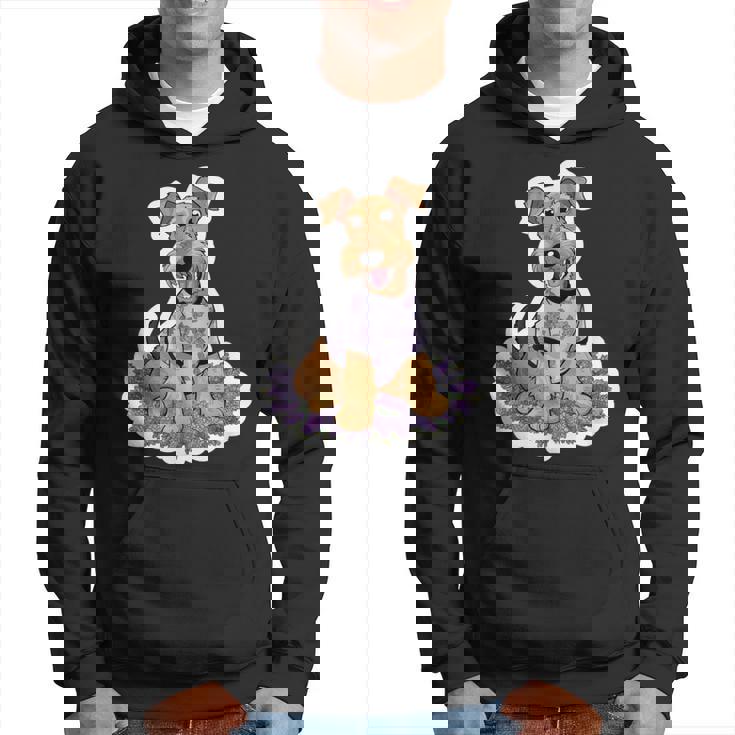 ライラックのエアデール テリア パーカー