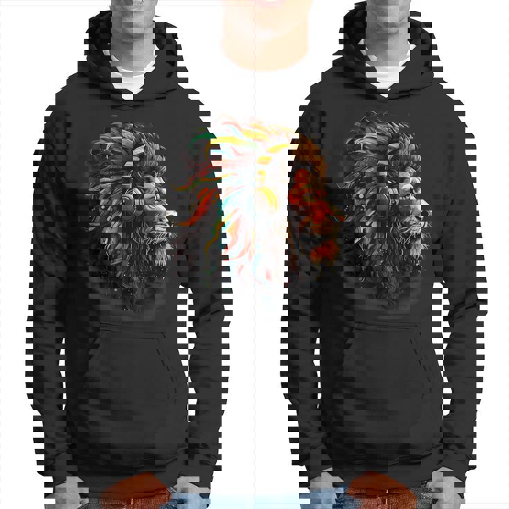 ラスタファリアン・ルーツ ギター ヒッピー ラスタ レゲエ ライオン ラスタファリ パーカー