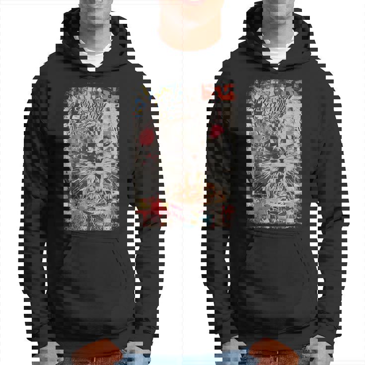 ラーメンヌードル 猫 ヴィンテージ 日本 Hip Hopヒップホップ かわいい オタク レトロ 猫 マンガ アニメ パーカー