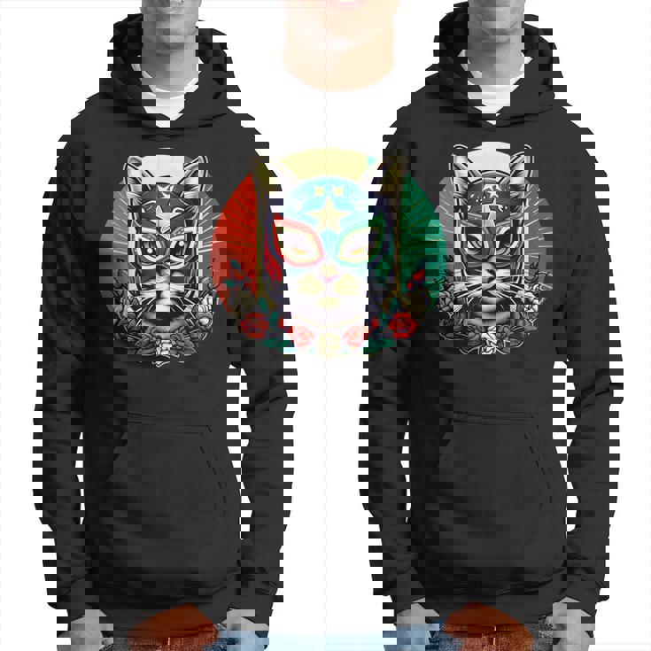 ルチャ リブレ クールキャットマスク ルチャドールマスク パーカー