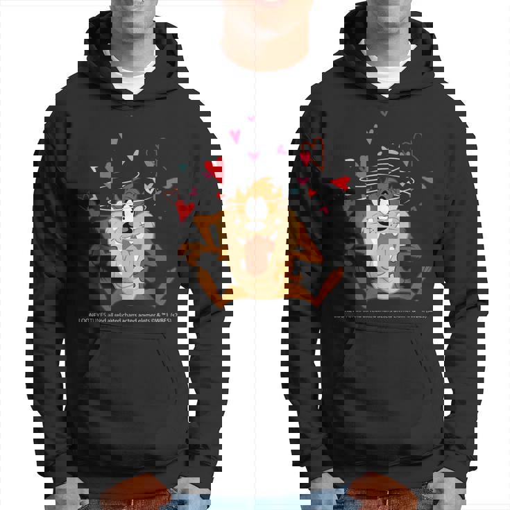 ルーニー・テューンズ タズ スピニング ハート 楽しい パーカー