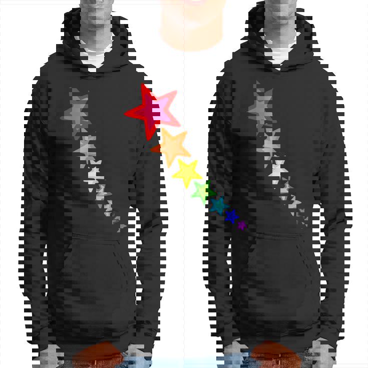 レインボーカラーの星。 パーカー