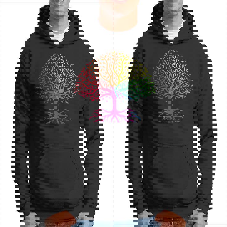 レインボーフラッグ ツリー・オブ・ライフ Lgbt ゲイ・プライド月間 Lgbtqアライ パーカー