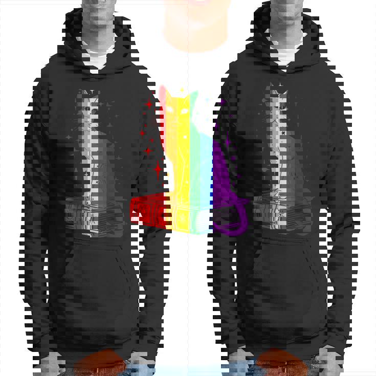 レインボー猫と本と星 Lgbt プライド パーカー