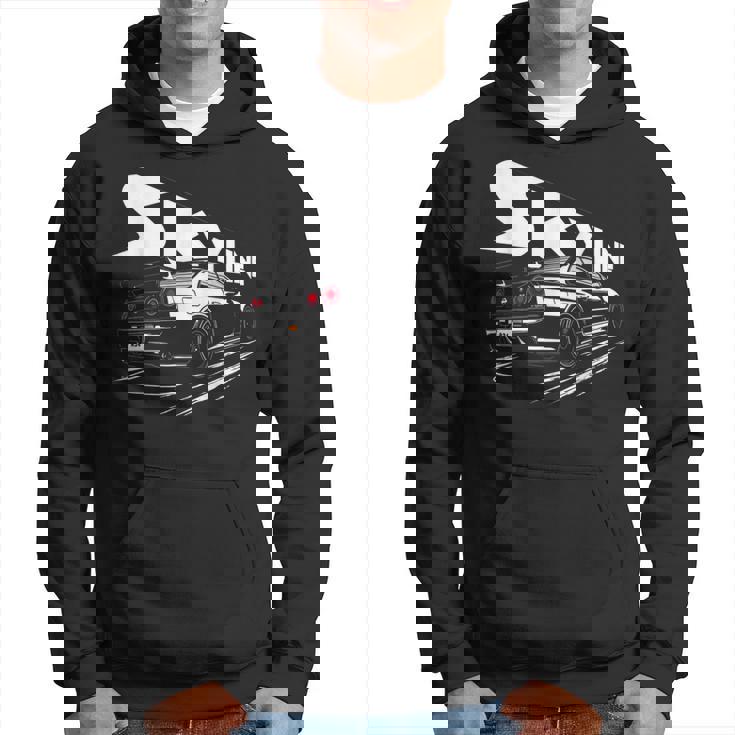 レトロ Jdm 日本語 ドリフト レーシング チューニング カー レジェンド スカイラインr34 パーカー