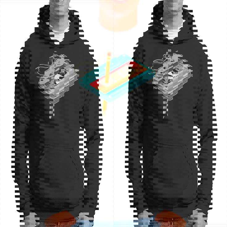 レトロ カセット テープ ペンシル 80 年代 90 年代の音楽ミックステープの振り返り パーカー