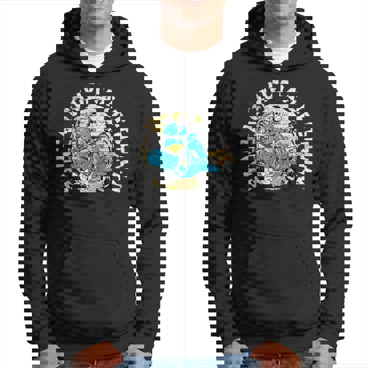 レトロ スケルトン ビーチ サンタクルーズ パーカー