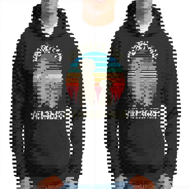 レトロ リスペクト ワイマラナー ヴィンテージ グランジ ワイマラナー 恋人 パーカー