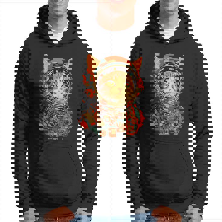 レトロ 宇宙飛行士 猫 パーカー