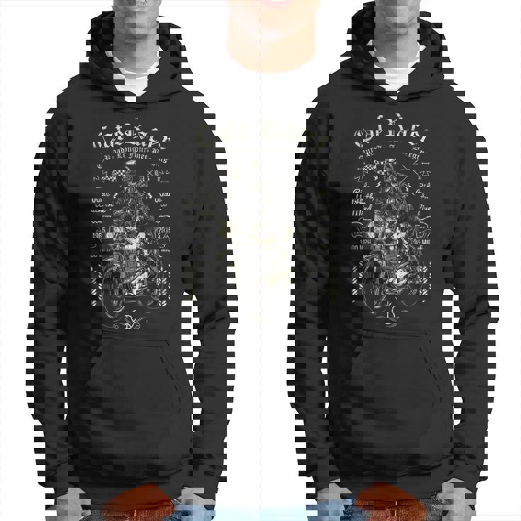 レトロなヴィンテージカフェレーサー オートバイ スカル ライブライドバイカー パーカー