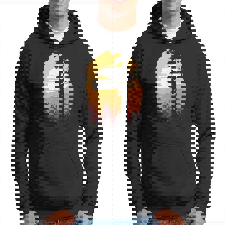 レトロサンセットツリークライマーアーボリスト。 パーカー