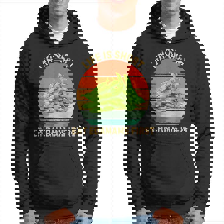 レトロライフは短く食べる 枝豆 はじめて枝豆 食べ物好き パーカー