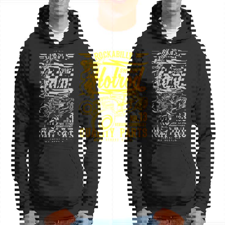 レトロヴィンテージスタイルのホットロッドロカビリーアンティーク調デザイン。 パーカー