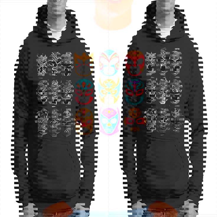 レトロ・ルチャ・リブレ フリースタイル・レスリング・ファイター パーカー