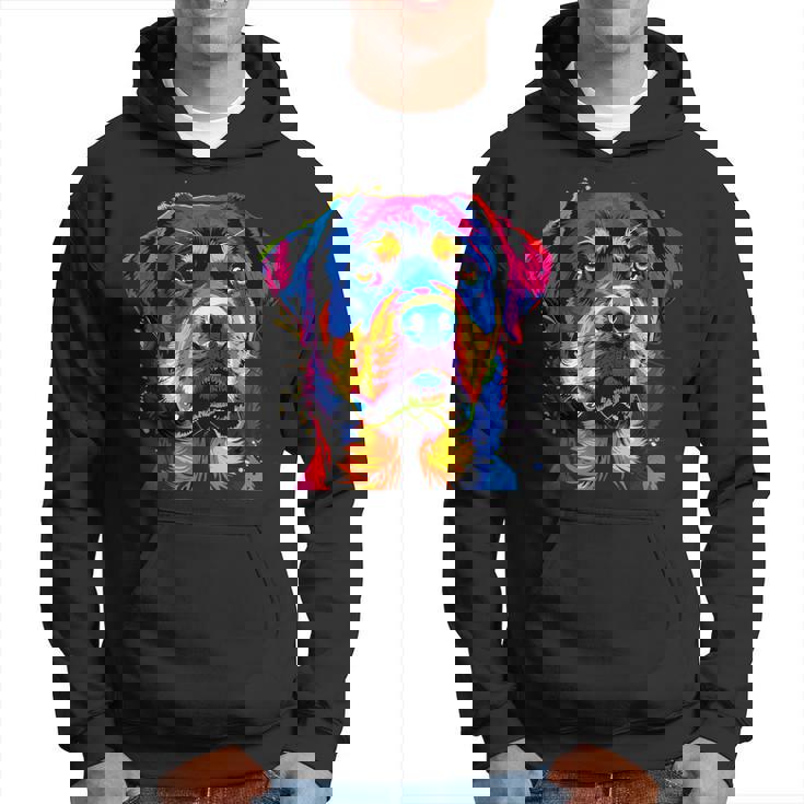 ロットワイラー 犬 カラフル ポップアート 犬の誇り ロットワイラー パーカー