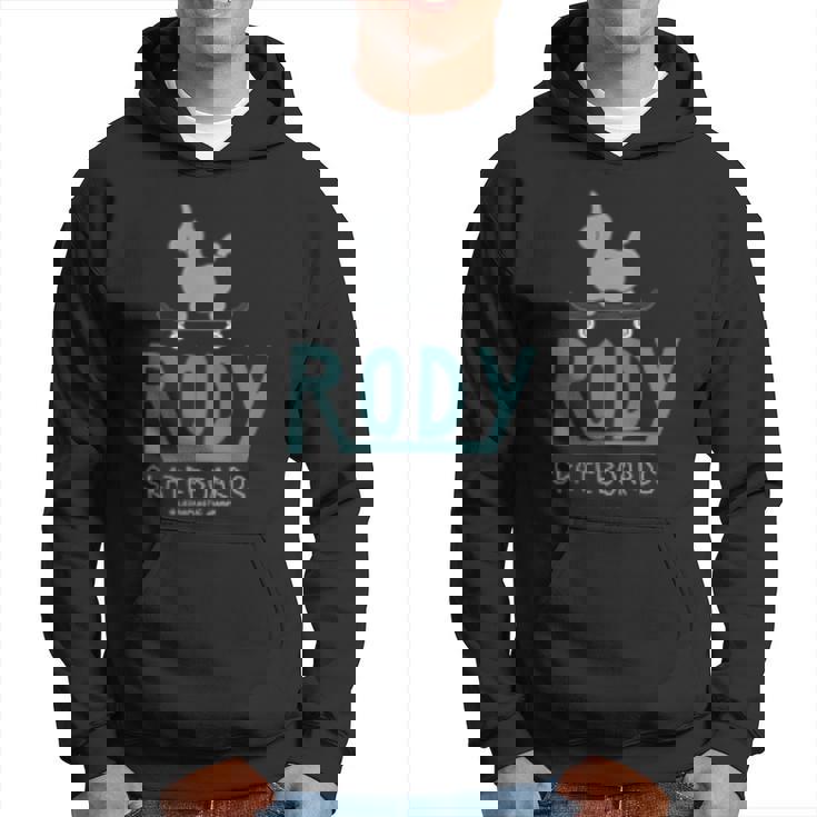 ロディ Rody（Rody Of ThetreetSkateboard_Green バックプリント パーカー