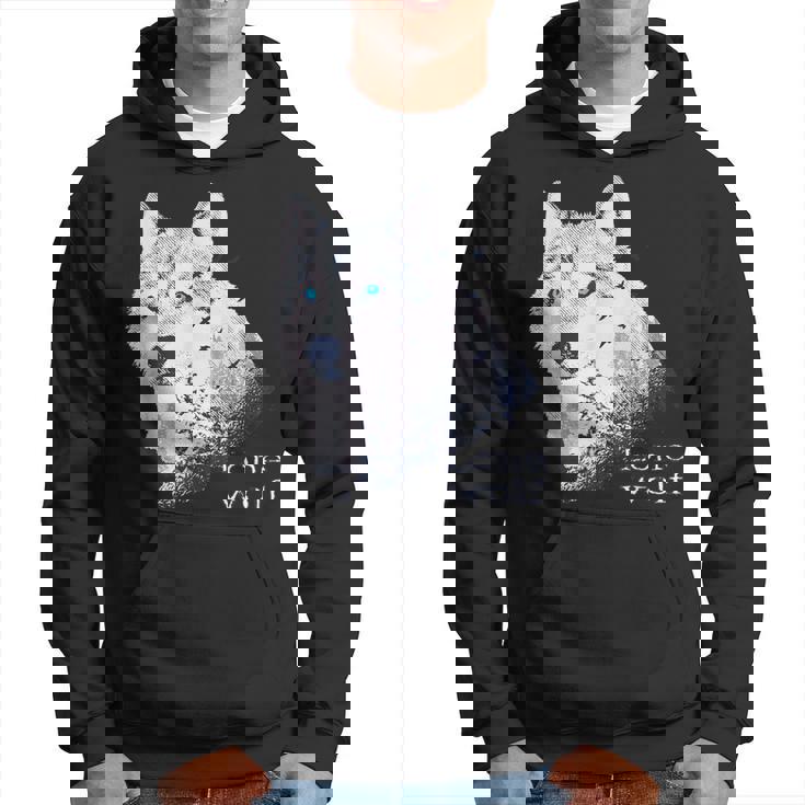 ローンウルフ 森 山 野生 野生動物 雪 オオカミ パーカー