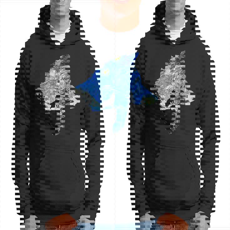 ヴィンセント・ヴァン・ゴッホ作 星月夜狼 有名な絵画 パーカー