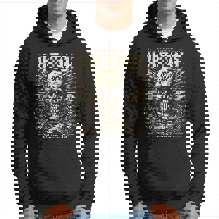 ヴィンテージ 1965 1965年誕生 誕生日 スカル バイカー バイク パーカー